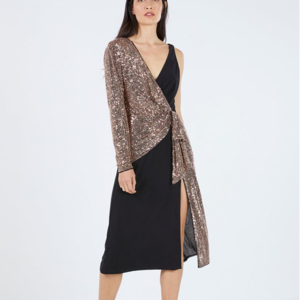 BCBGMax Sequin Midi Dress